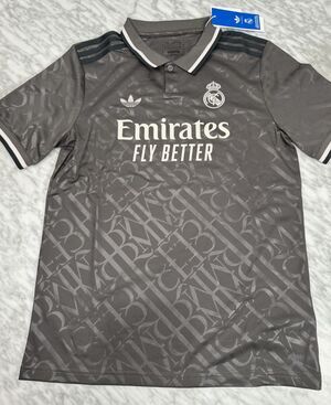 Adidas Real Madrid La liga 3rd Jersey 16Y-17Y Gray IT3438 Youth Size XL NEW